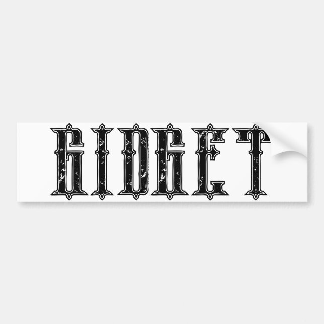 GIDGET BUMPER STICKER (Front)