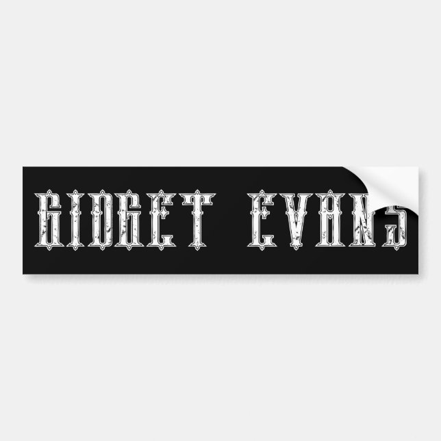 GIDGET EVANS Bumper Sticker (Front)