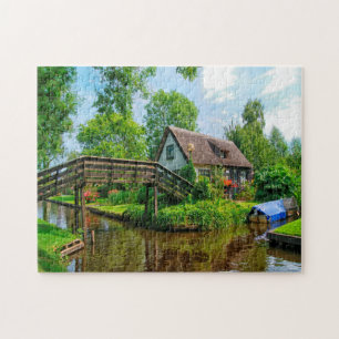 Giethoorn Farm House Holland. Jigsaw Puzzle