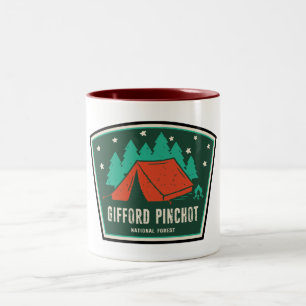 Gifford Pinchot National Forest Camping Two-Tone Coffee Mug