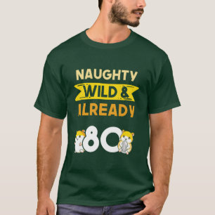 Gift 80 years birthday women Hamster girl T-Shirt