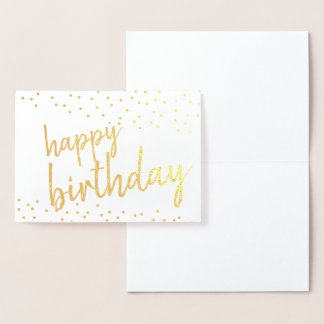 Gift a shiny happy birthday! foil card