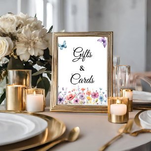 Gift and Card Pastel Butterflies party Sign