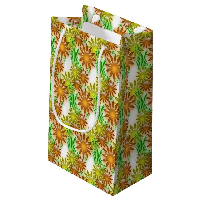 Gift Bag - 3D Neon Flowers (Back Angled)