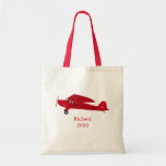 Gift Bag Airplane Tote Bags<br><div class="desc">Vintage Red Airplane Gift Bag. Airplane drawing by Claudine Boerner.</div>