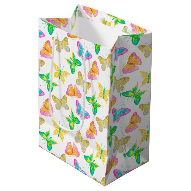 Gift Bag-Butterflies Medium Gift Bag (Front Angled)