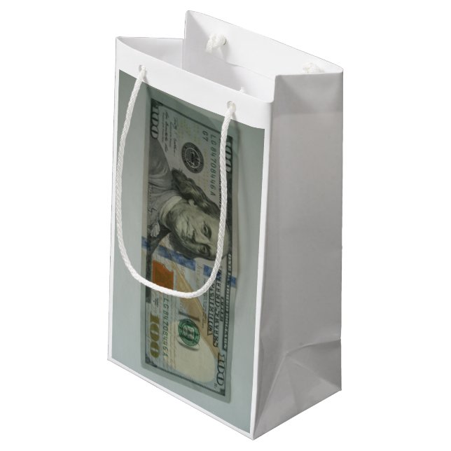 Gift Bag/CARD Combo/ mmetropolim design Small Gift Bag (Back Angled)