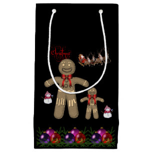 Gift Bag Christmas Gingerbread Man
