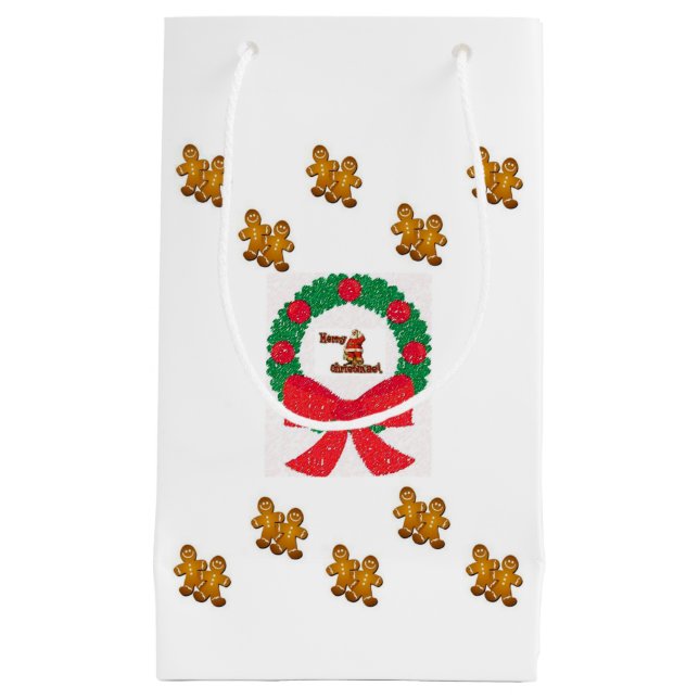 Gift Bag Christmas Gingerbread Man (Front)