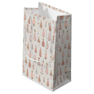 Gift Bag Christmas Pink Scandinave Sapin