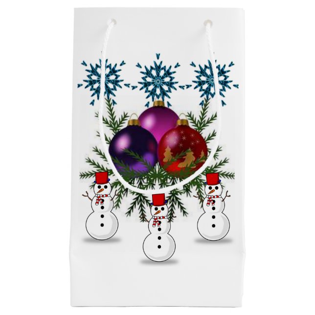 Gift Bag Christmas Snowman (Front)