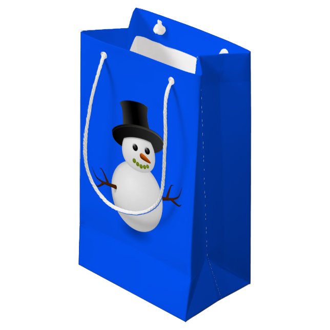 Gift Bag Christmas Snowman (Front Angled)