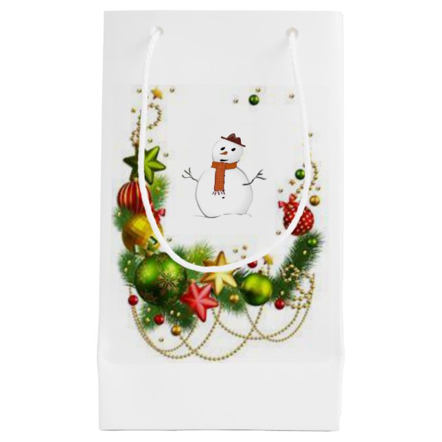 Gift Bag Christmas Snowman (Front)