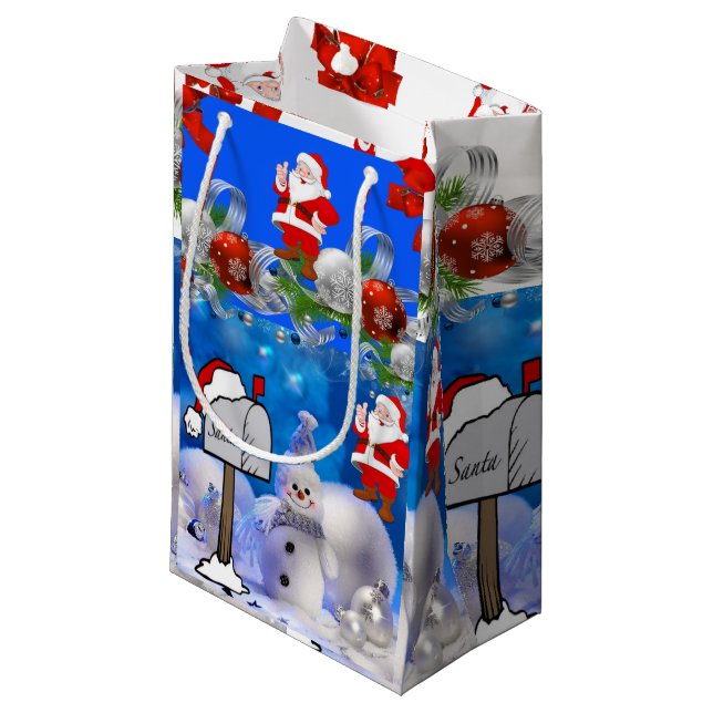 Gift Bag Christmas Snowman (Front Angled)