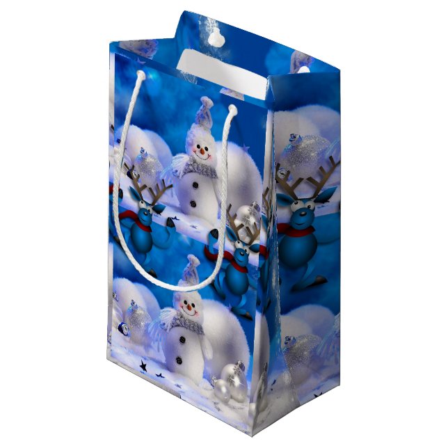 Gift Bag Christmas Snowman (Front Angled)