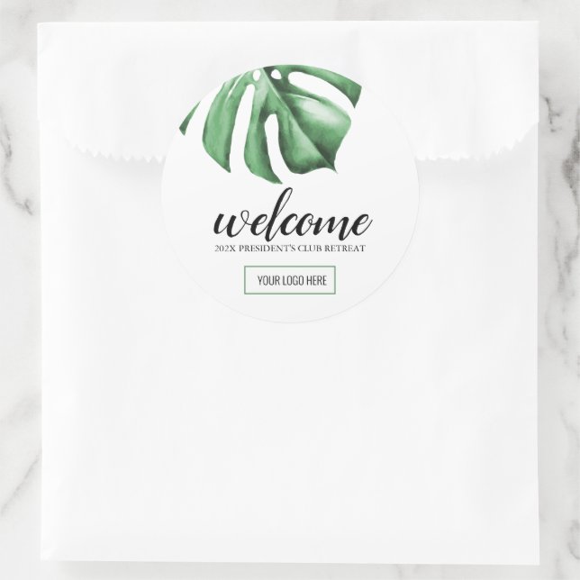 Gift Bag Favour Labels for Tropical Business Event (Bag)