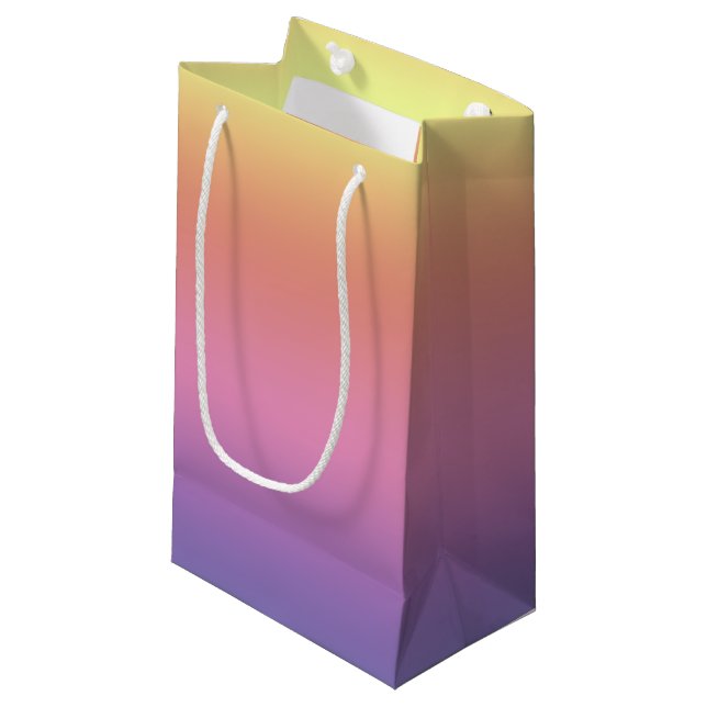 Gift Bag - Horizontal Rainbow Stripes (Front Angled)