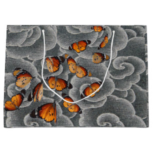 Gift Bag JAPANESE CLOUD PATTERN WITH BUTTERFLIES