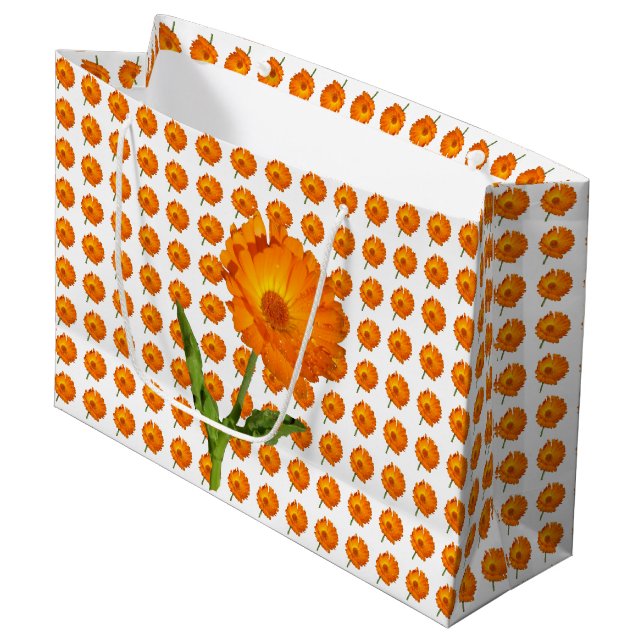 Gift Bag (LG) - Calendula Blossoms (Front Angled)