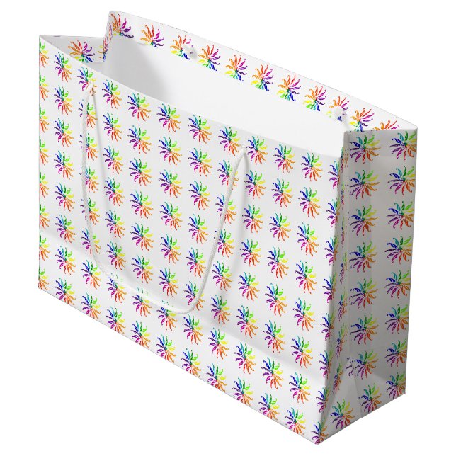 Gift Bag - Multiple Colour Wheels (large) (Front Angled)