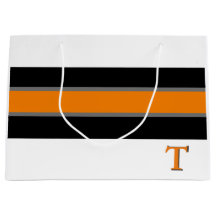 Gift Bag - Orange Chic Striped Design-T