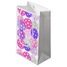 Gift bag - Pink/purple pickleball theme