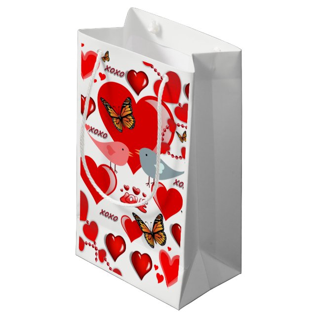 Gift Bag Valentine's Butterfly (Front Angled)