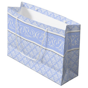 Gift Bag - Wedgewood Blue Damask
