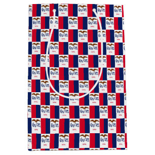 Gift Bag with flag of Iowa, USA