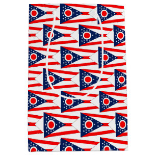 Gift Bag with flag of Ohio State, USA