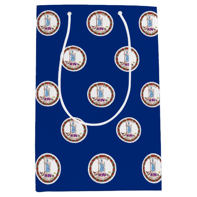 Gift Bag with flag of Virginia State, USA (Front)