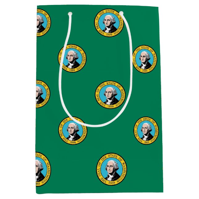 Gift Bag with flag of Washington State, USA (Front)
