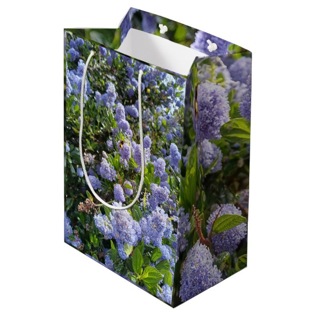 Gift bag with lilac flowers (Back Angled)