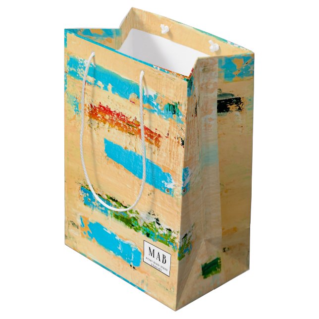  Gift Bag with original beachy art (Back Angled)