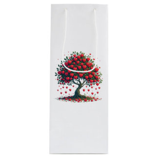 Gift bag with tree of love print