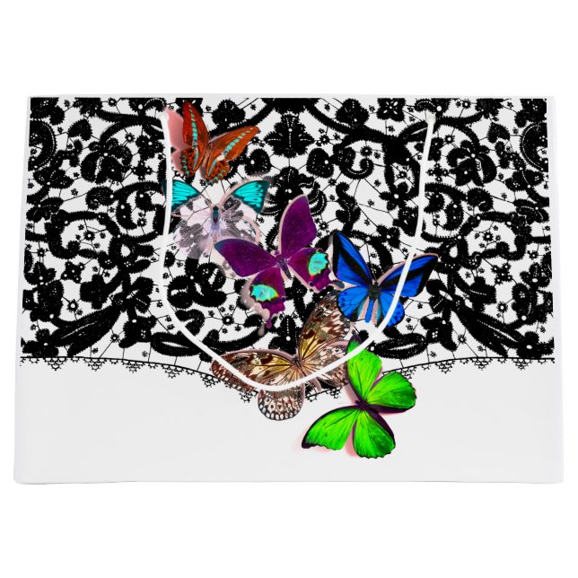 GIFT BAGS ANTIQUE LACE AND BUTTERFLIES (Front)