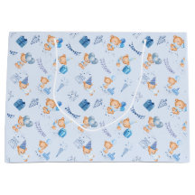 gift bags baby shower light blue