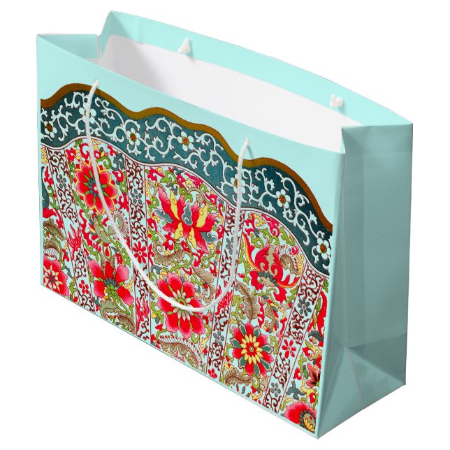 GIFT BAGS CHINESE PATTERNS CUSTOM DESIGN (Back Angled)