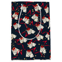 Gift Bags - Domino Design Blue