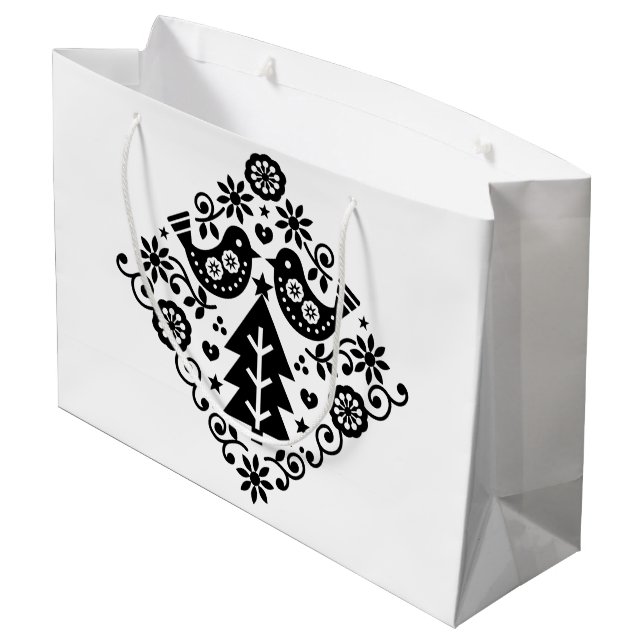 GIFT BAGS NORWEGIAN CHRISTMAS DESIGN  (Back Angled)