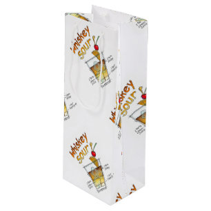 GIFT BAGS - WHISKEY SOUR RECIPE COCKTAIL ART