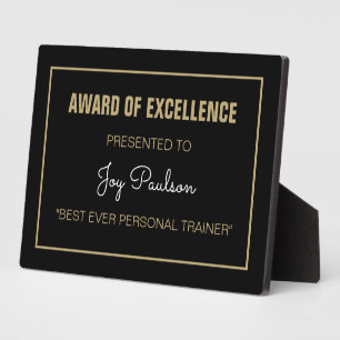 Gift! Best Personal Trainer tabletop plaque