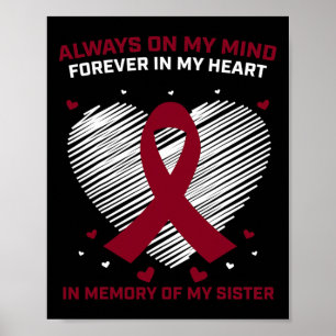 Gift Blood Cancer Products Sister Multiple Myeloma Poster