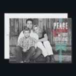 Gift Blue Ribbon Wrapped Holiday Photo Card<br><div class="desc">Modern. Sweet. Impactful. This festive holiday card is all about celebrating the season and is designed exclusively for Zazzle. Printed ribbon accent with a bold mix of fonts wrap your favourite photo(s) with love. Add an Envelopments Holiday Stamp from our extensive postage collection to match perfectly with your greeting. Envelopments...</div>