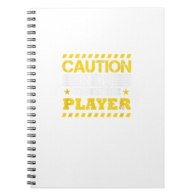 Gift Board Game Hobby Player Crokinole  Notebook (Front)