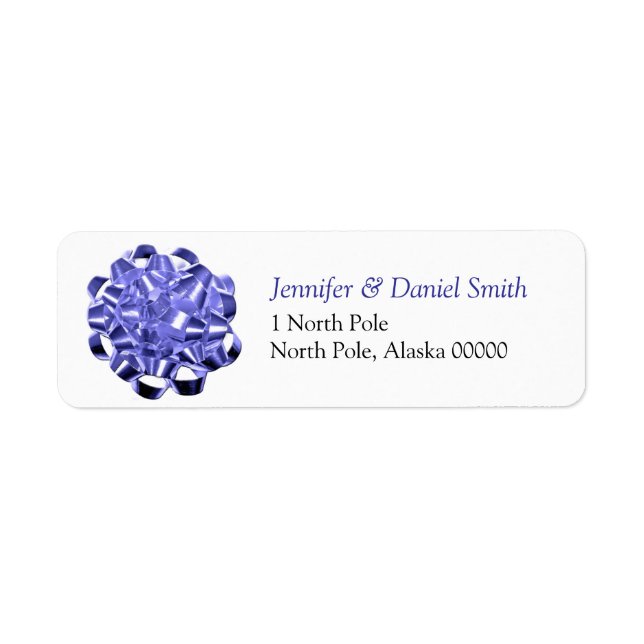 Gift Bow Christmas Self Adhesive Labels (Front)