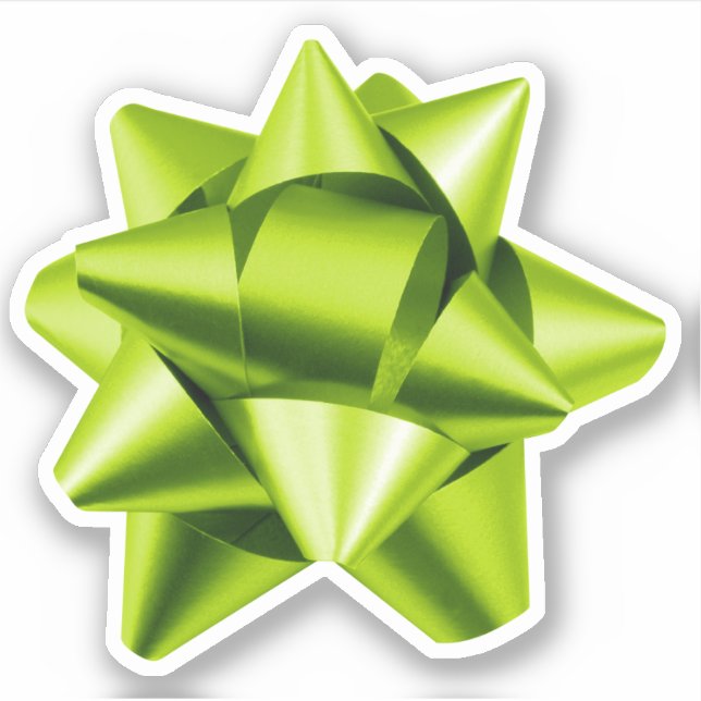 Gift Bow | Sticker | Various Sizes | Lime (Front)