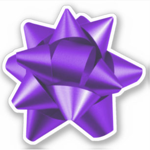 Gift Bow   Sticker   Various Sizes   Purple
