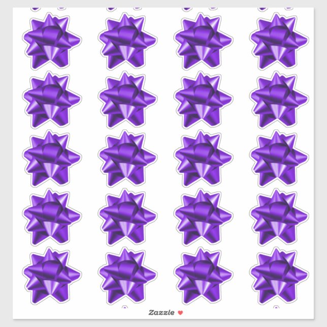 Gift Bow | Stickers | 20 per sheet | Purple (Sheet)
