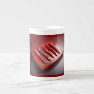 Gift Box And Five Unique Ballpoint Pens Bone China Mug